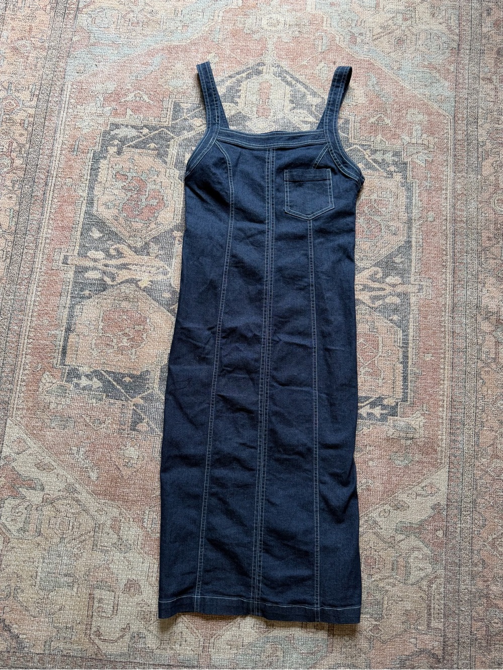 BDG Dark Blue Denim Midi Tank Dress